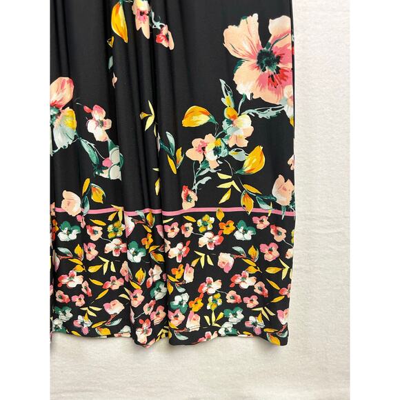 Woman's Perceptions New York Black Floral Shift Dress. - Size 12 Semi Formal - Picture 2 of 11